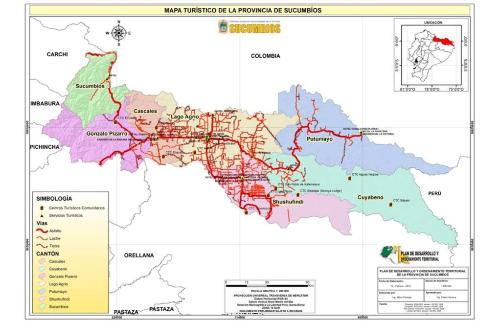 Tourist Attractions Map of (Riobamba) Chimborazo, Ecuador - PlanetAndes